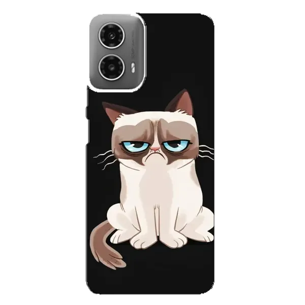 Чехол с принтом «Грустный кот» для Motorola MOTO G34 Чехол с принтом «Грустный кот» для Motorola MOTO G34