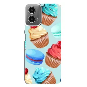 Чехлы с Фруктами для Motorola MOTO G34 (VPrint) (Кексики)