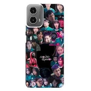 Чехол Гра в кальмара для Motorola MOTO G34 (Коллаж Игра кальмара)
