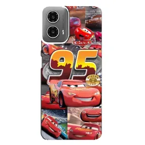 Силиконовый чехол Маквин для Motorola MOTO G34 (Коллаж Молния Маквин)