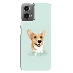 Чехлы с собаками для Motorola MOTO G34 (VPrint) (Корги)
