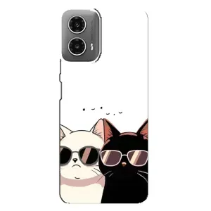 Чохол з принтом «Коти в окулярах» для Motorola MOTO G34
