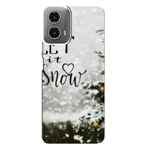 Новогодние, Праздничные Чехлы для Motorola MOTO G34 - 2024 год (Let it snow)