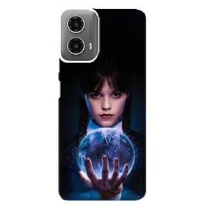 Чехол с дизайном Венздей 2 на Motorola MOTO G34 (Магическая сфера Уэнздей)