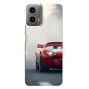 Силиконовый чехол Маквин для Motorola MOTO G34 (Скоростной Маквин)