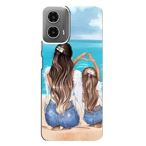 Чехол с печатью для Motorola MOTO G34 - (Мама с ребенком) (AlphaPrint)