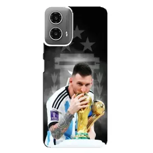 Чехлы для Motorola MOTO G34 (Leo чемпион) (AlphaPrint) (Месси Чемпион)