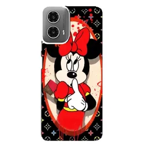 Чехол Disney Mouse Motorola MOTO G34 (PREMIUMPrint) (Минни Маус ЛВ)