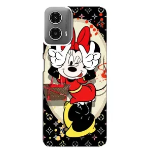 Чехол Disney Mouse Motorola MOTO G34 (PREMIUMPrint) (Минни peace)