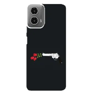 Чехлы (ART) Цветы на Motorola MOTO G34 (VPrint) (Неожиданные цветы)