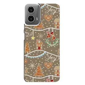Новогодние, Праздничные Чехлы для Motorola MOTO G34 - 2024 год (Новогодние пряники)