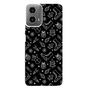 Новогодние, Праздничные Чехлы для Motorola MOTO G34 - 2024 год (Новогодний фон)