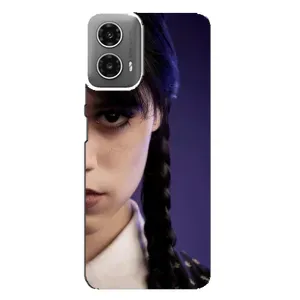Чехол с дизайном Венздей 2 на Motorola MOTO G34 (Загадочный взгляд Уэнздей)