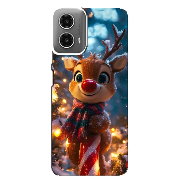 Чохол з принтом «Олень з шарфом» для Motorola MOTO G34 Чохол з принтом «Олень з шарфом» для Motorola MOTO G34