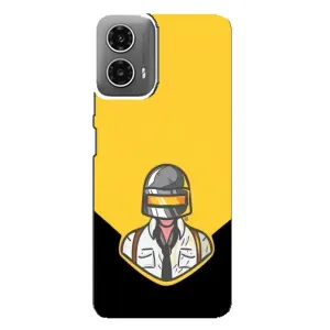 Чеjхол PUBG для Моторола МОТО G34 (AlphaPrint) (Пабг в шоломі)