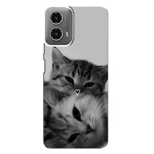 Чохол з принтом «Пара котів» для Motorola MOTO G34