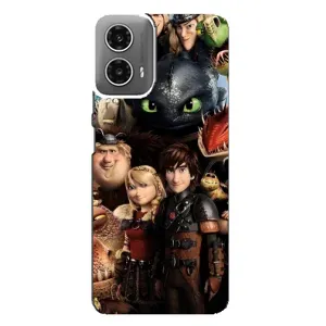 Чохол з принтом «Персонажі дракона» для Motorola MOTO G34