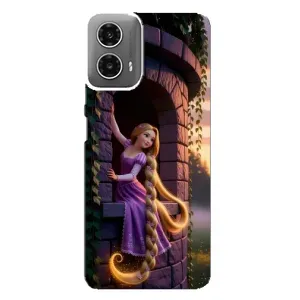 Чехол Рапунцель для Motorola MOTO G34 (Рапунцель на башне)