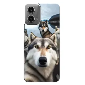 Чехол с принтом «Селфи ХАски» для Motorola MOTO G34