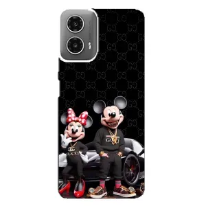 Чехол Disney Mouse Motorola MOTO G34 (PREMIUMPrint) (Семья Маусов)