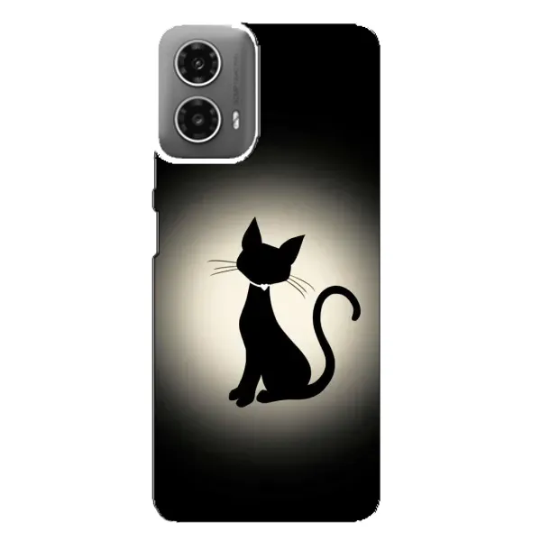 Чехол с принтом «Силуэт котика» для Motorola MOTO G34 Чехол с принтом «Силуэт котика» для Motorola MOTO G34