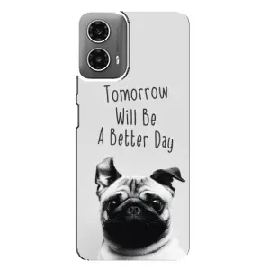 Чехлы с собаками для Motorola MOTO G34 (VPrint) (Смешной Мопс)