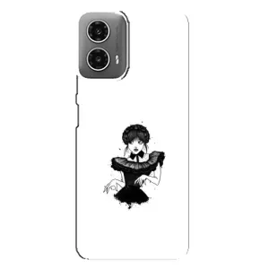 Чехлы Венсдей на Motorola MOTO G34 Уэнсдей (AlphaPrint) (танец Уэнздей)