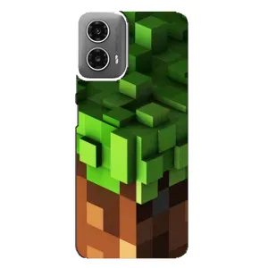 Чохол Майнкрафт на Motorola MOTO G34 (AlphaPrint) Minecraft (текстура Майнкрафт)