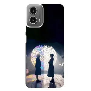 Чехлы Венсдей на Motorola MOTO G34 Уэнсдей (AlphaPrint) (Уэнздей и Инид)