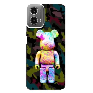 Чехлы для Motorola MOTO G34 - Bearbrick Louis Vuitton (PREMIUMPrint) (Яркий Bearbrick)
