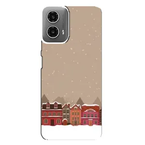 Новогодние, Праздничные Чехлы для Motorola MOTO G34 - 2024 год (Зимний город)