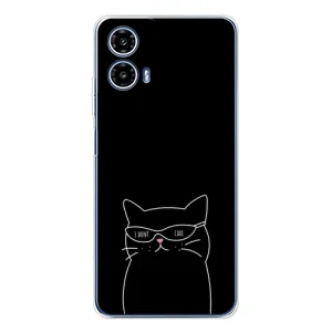 Чохол з малюнком кіт на Motorola Moto G35 (Байдужий кіт)