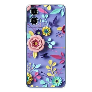 Чохли з квітами для Motorola Moto G35 (VPrint) (Дизайн квітів)