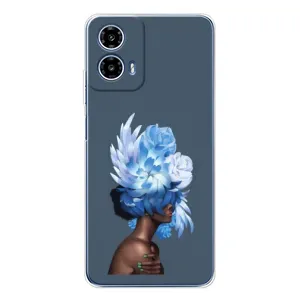 Чехлы (ART) Цветы на Motorola Moto G35 (VPrint) (Квіти на голові)