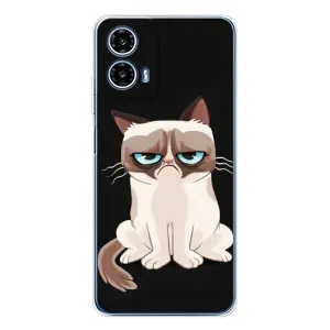 Чохол з принтом для Motorola Moto G35 (AlphaPrint) Модні коти (Сумний кіт)