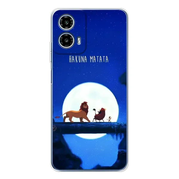 Чохол з принтом «Хакуна Матата» для Motorola Moto G35 Чохол з принтом «Хакуна Матата» для Motorola Moto G35