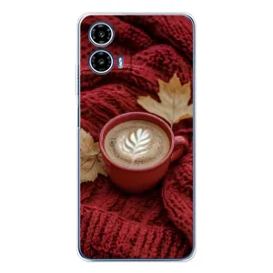 Чохол з унікальним дизайном 'Осінь з кавою' для Motorola Moto G35 (Кава на ковдрі)