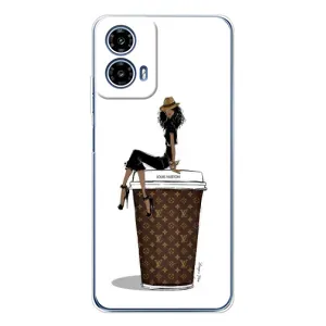 Чехлы Луи Витон для Motorola Moto G35 (AlphaPrint - LOUIS VUITTON) (кофе LOUIS VUITTON)
