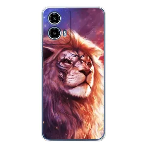Чохол з картинкою ЛЕВ для Motorola Moto G35 (VPrint) (Красочний Лев)