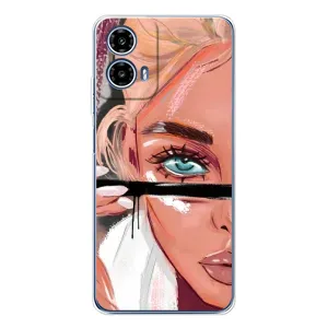 Чехол с печатью для Motorola Moto G35 - (Мода) (AlphaPrint) (Макияж)