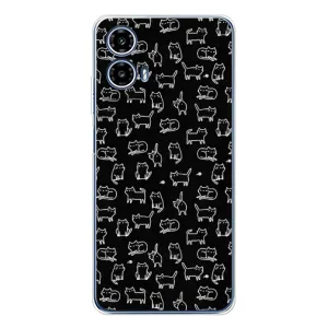 Чохол з принтом для Motorola Moto G35 (AlphaPrint) Модні коти (Маленькі котики)