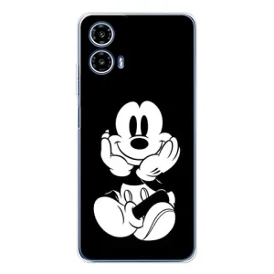 Міккі Маус чохол для Motorola Moto G35 (AlphaPrint - Мультяшні) (Маус на чорному)