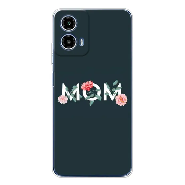 Чехол с принтом «Mom дизайн» для Motorola Moto G35