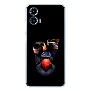 Чохол з Мавпами Motorola Moto G35 - (AlphaPrint) (Три мавпи)