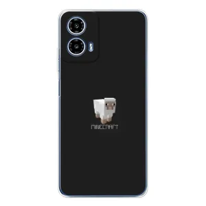 Чехол Майнкрафт на Motorola Moto G35 (AlphaPrint) Minecraft (Овечка Майнкрафт)