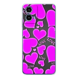 Чехлы для любимой на Моторола Мото Джи85 (VPrint) (Pink hearts)