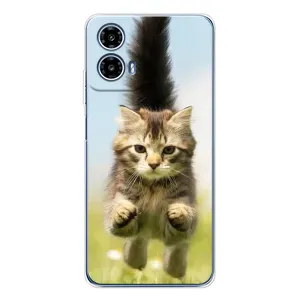 Чохли з Котиками для Motorola Moto G35 (VPrint) (Прижок кота)