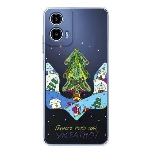 Чохол з принтом «Різдвяний герб» для Motorola Moto G35