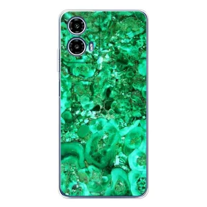 Мраморний чехол на Motorola Moto G35 (VPrint) (Салатовий Мрамор)