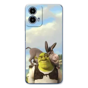 Чохол з мультфільмом Шрек на Motorola Moto G35 (Шрек та Осел)